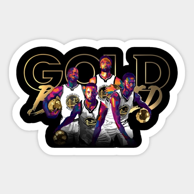 Gold Blooded GSW WPAP Sticker by awangwidyatama